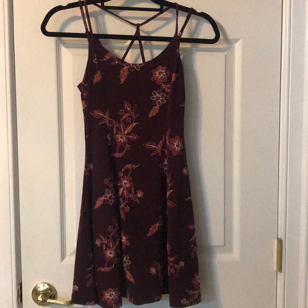 UO-style fit&flare dress w/ strappy back detail